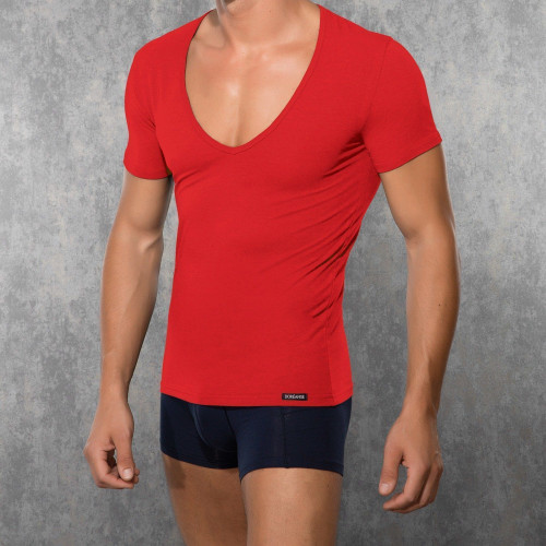 Мужская футболка с V-образным вырезом Doreanse City (бордовый|XXL)
