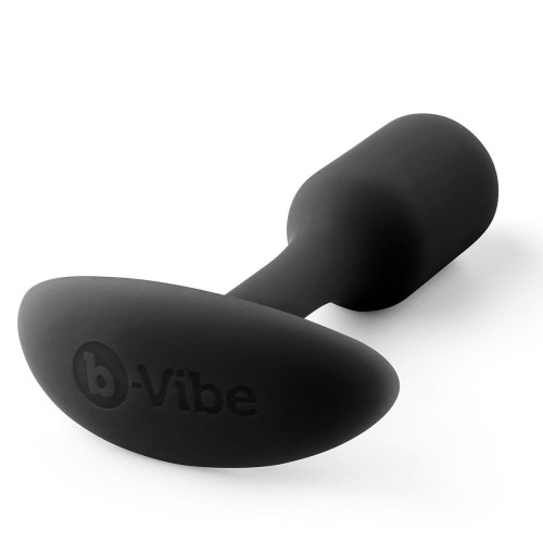 Чёрная пробка для ношения B-vibe Snug Plug 1 - 9,4 см. (черный)