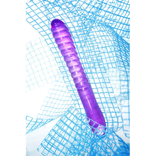 Фиолетовый двусторонний фаллоимитатор Frica - 23 см. (фиолетовый)