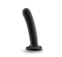 Черный анальный фаллоимитатор Twist Medium - 14 см. (черный)