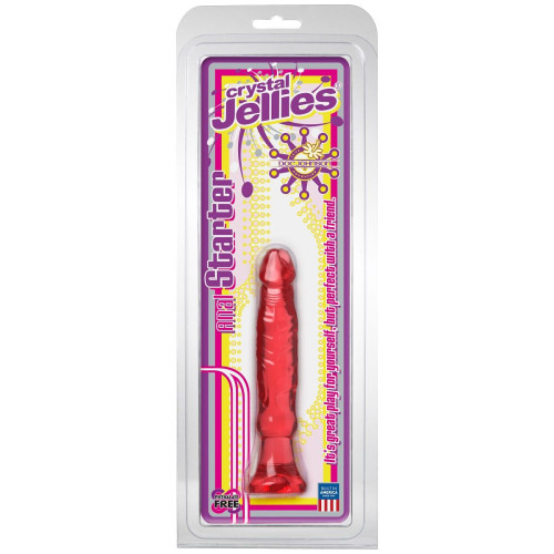 Розовый анальный стимулятор Crystal Jellies 6  Anal Starter - 11,9 см. (розовый)