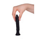 Чёрный анальный фаллоимитатор без мошонки - 14 см. (черный)