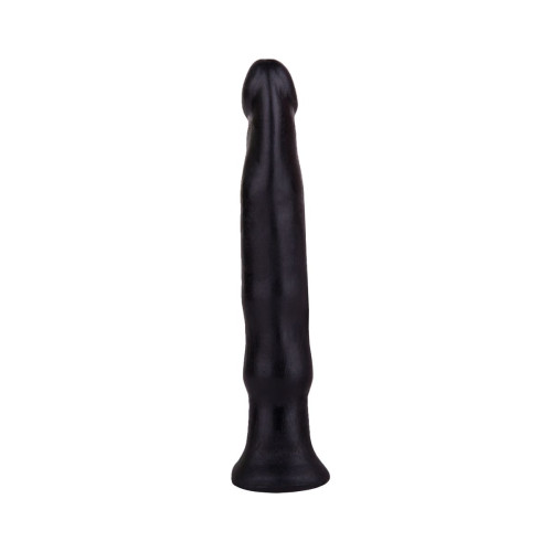 Чёрный анальный фаллоимитатор без мошонки - 14 см. (черный)