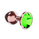 Пробка цвета розового золота с лаймовым кристаллом Diamond Emerald Shine S - 7,2 см. (лаймовый)
