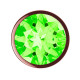Пробка цвета розового золота с лаймовым кристаллом Diamond Emerald Shine S - 7,2 см. (лаймовый)
