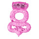 Розовое эрекционное кольцо с вибратором и подхватом (розовый)