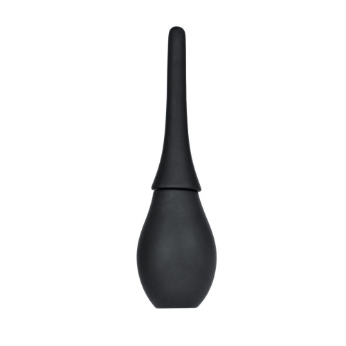 Черный силиконовый анальный душ A-toys с гладким наконечником (черный)
