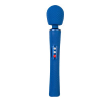 Синий вибромассажер Vim Vibrating Wand - 31,3 см. (синий)