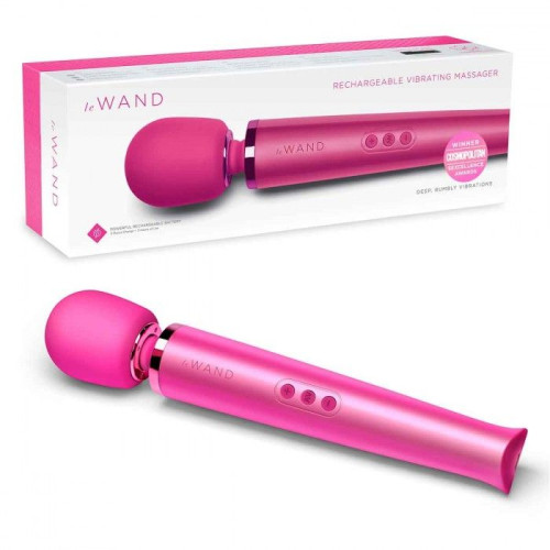 Розовый матовый жезловый вибратор Le Wand с 20 режимами (розовый)
