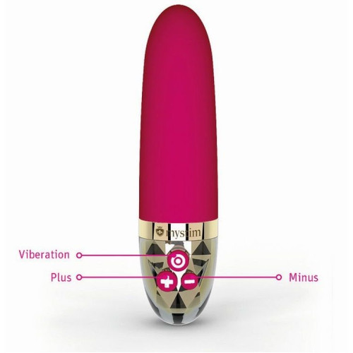 Ярко-розовый водонепроницаемый вибратор Sleak Freak - 14,5 см. (ярко-розовый)