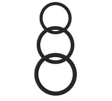 Набор из 3 черных эрекционных колец Magnum Force Cock Ring (черный)
