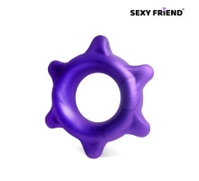 Фиолетовое эрекционное кольцо с шипиками (фиолетовый)