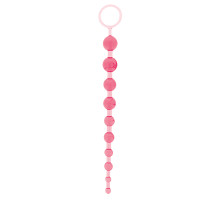 Розовая анальная цепочка - 26,7 см. (розовый)