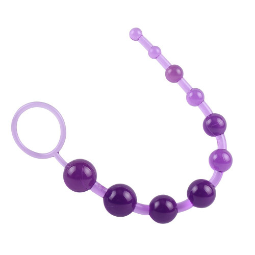 Фиолетовая анальная цепочка Sassy Anal Beads - 26,7 см. (фиолетовый)