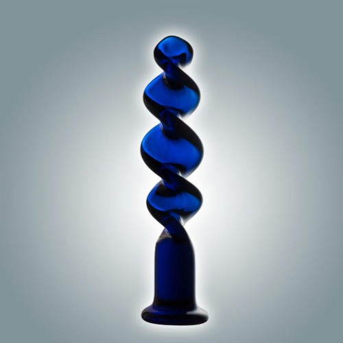 Синий винтовой стимулятор - 18 см. (синий)