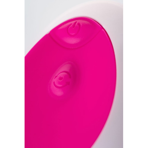Розово-белое виброяйцо с пультом ДУ (розовый с белым)