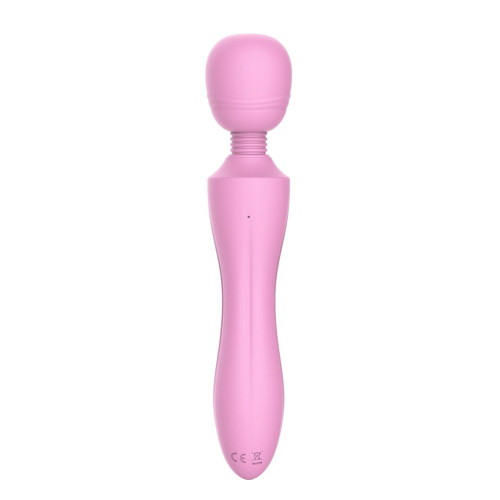 Розовый жезловый вибромассажер Pink Lady - 21,6 см. (розовый)
