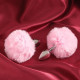 Серебристая анальная втулка с розовым хвостиком (серебристый)