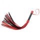Черно-красная плеть с плетением  турецкие головы  - 60 см. (черный с красным)