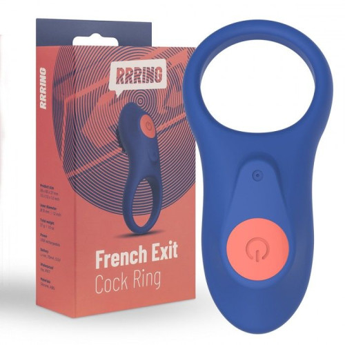 Синее эрекционное кольцо RRRING French Exit Cock Ring (синий)