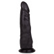 Чёрный фаллоимитатор на присоске - 17,5 см. (черный)