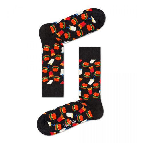 Носки унисекс Hamburger Sock с гамбургерами (черный|25)