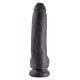 Чёрный фаллоимитатор 9  Cock with Balls - 22,9 см. (черный)