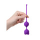 Фиолетовые вагинальные шарики A-Toys с ушками (фиолетовый)