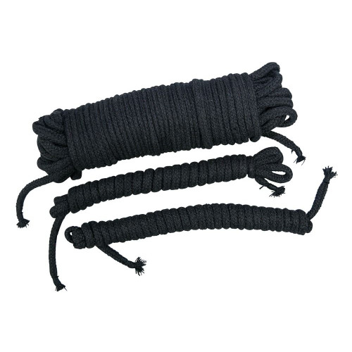 Чёрные хлопковые верёвки для бондажа (черный)