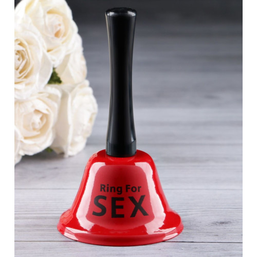 Настольный колокольчик RING FOR SEX (красный с черным)