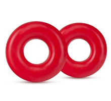 Набор из 2 красных эрекционных колец DONUT RINGS OVERSIZED (красный)