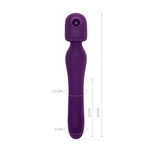 Фиолетовый универсальный стимулятор Kisom - 24 см. (фиолетовый)