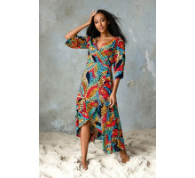 Платье из яркой принтованной вискозы Dominica (разноцветный|XL)