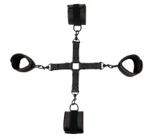 Черный набор крестовой фиксации Bondage Set (черный)