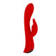 Красный вибромассажер-кролик 5  Silicone Bunny Love - 19,1 см. (красный)