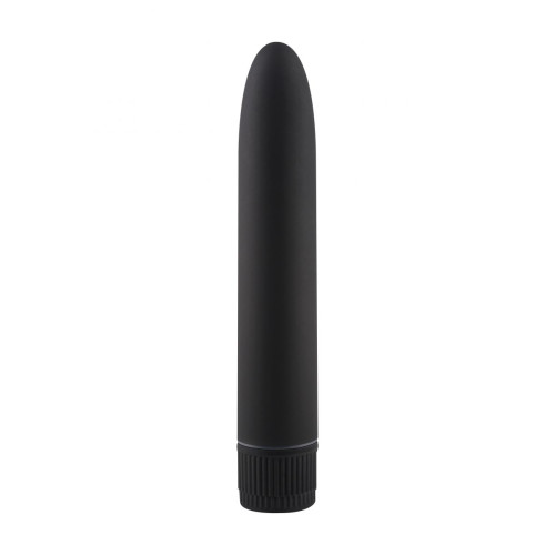 Черный матовый пластиковый вибратор - 14 см. (черный)