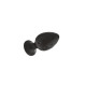 Черная малая силиконовая анальная пробка с рельефом в виде углублений (черный)