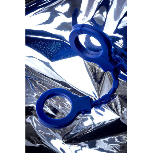 Синие силиконовые наручники  Штучки-дрючки (синий)