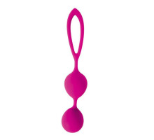 Ярко-розовые вагинальные шарики Cosmo с петелькой (ярко-розовый)