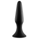 Черная анальная пробка METAL BALL BUTT PLUG - 15 см. (черный)