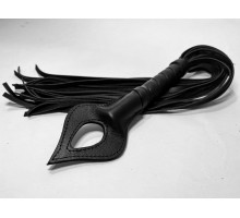 Черная кожаная плеть  Пиковая Дама  - 60 см. (черный)