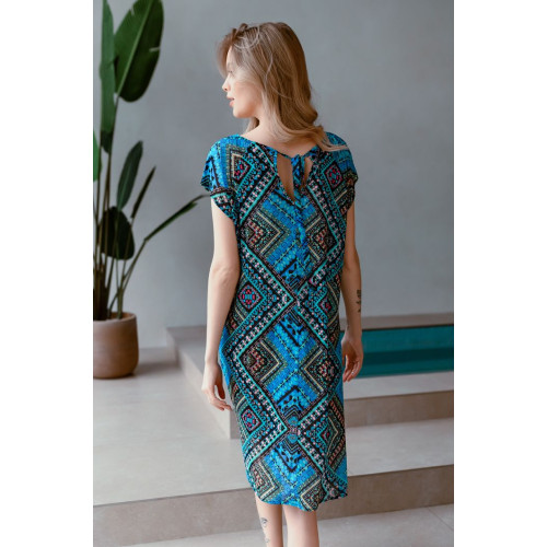 Свободное платье-туника Anna (голубой|XL)