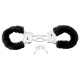 Меховые чёрные наручники Beginner s Furry Cuffs (черный)