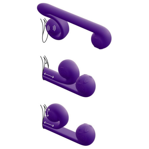 Уникальный фиолетовый вибромассажер-улитка для двойной стимуляции Snail Vibe (фиолетовый)