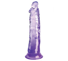Фиолетовый фаллоимитатор на присоске 8’’ Cock - 21,8 см. (фиолетовый)