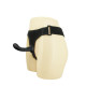 Страпон с изогнутой головкой Ultra Harness Curvy Dildo - 15,8 см. (черный)