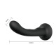 Страпон с изогнутой головкой Ultra Harness Curvy Dildo - 15,8 см. (черный)