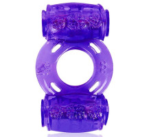 Фиолетовое эрекционное кольцо в двумя вибропулями (фиолетовый)