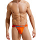 Хлопковые мужские трусы-тонги с брендированным поясом Colours of the Planet Thong (оранжевый|S)
