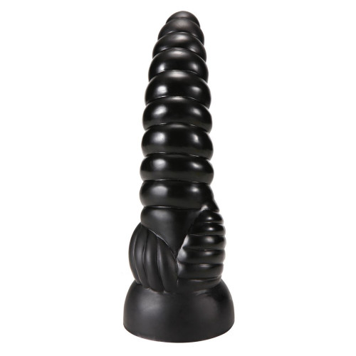 Черный фантазийный анальный стимулятор - 27,7 см. (черный)